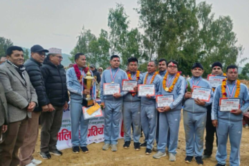 गोरखा नगरपालिकामा शिक्षकहरूबीच मैत्रीपूर्ण भलिबल: रत्नराज्य मावि पहिलो, गोरखा क्याम्पसका प्रमुख पाण्डे उत्कृष्ट खेलाडी